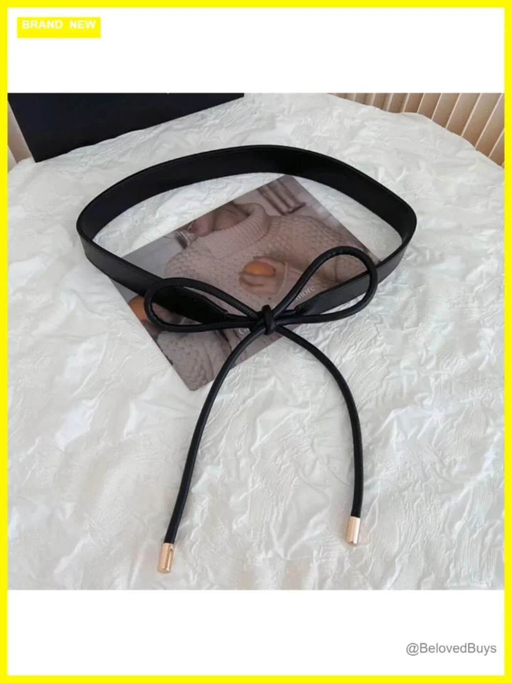 Faux Leather Tie Waist Belts Thin Skinny Rope Waistband Adjustable Fashion Belt